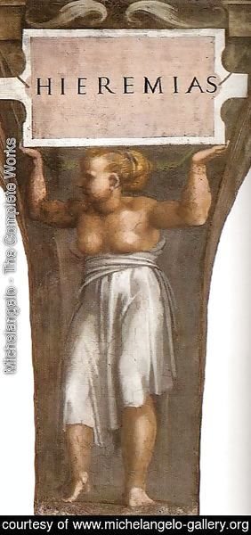 Michelangelo - Jeremiah (detail-3) 1511