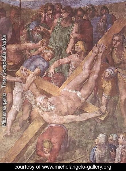 Michelangelo - Martyrdom of St Peter (detail-1) 1546-50