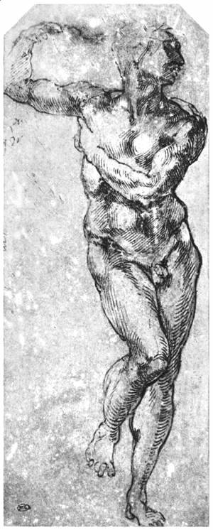 Michelangelo - Nude Man Turned to the Right 1510-11