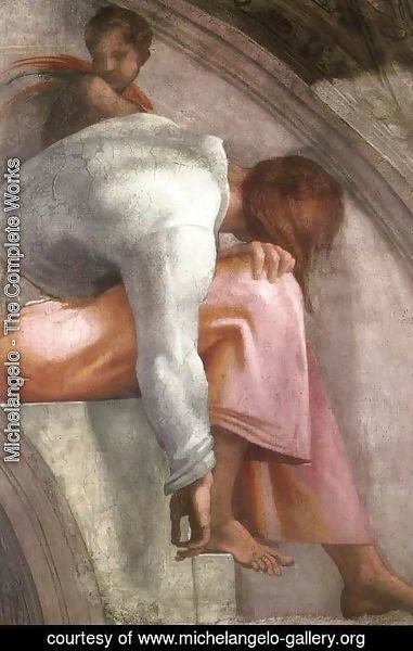 Michelangelo - Rehoboam - Abijah (detail-2) 1511-12