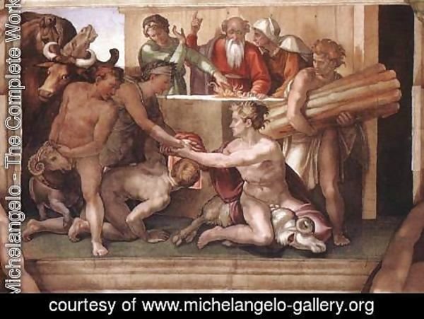 Michelangelo - Sacrifice of Noah 1509