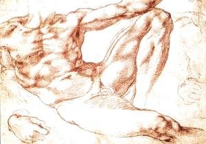 Michelangelo - Study for Adam c. 1510