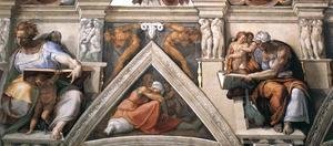 Michelangelo - The ceiling (detail-3) 1508-12