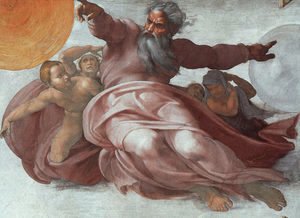 Michelangelo - The Creation of the Heavens (detail)  1508-12