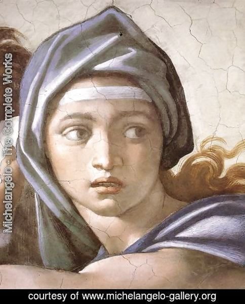 Michelangelo - The Delphic Sibyl (detail-1) 1509