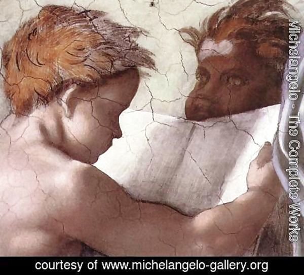 Michelangelo - The Delphic Sibyl (detail-2) 1509