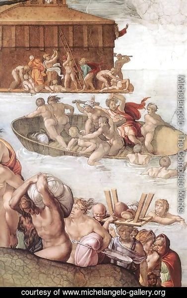 Michelangelo - The Deluge (detail-2) 1508-09
