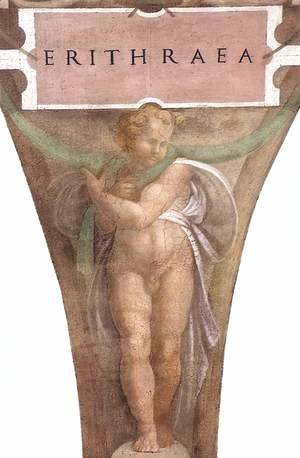 Michelangelo - The Erythraean Sibyl (detail-2) 1509
