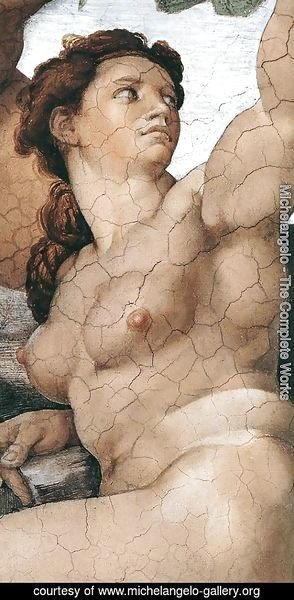 Michelangelo - The Fall and Expulsion from Garden of Eden (detail-5) 1509-10