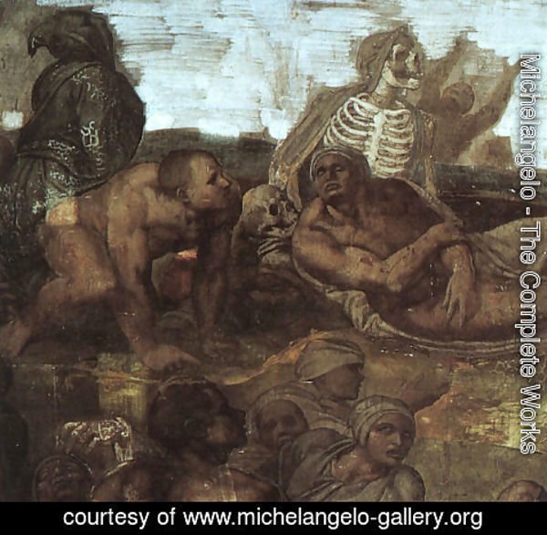 Michelangelo - Last Judgement (detail of the Resurrection of the Dead) 1536-41
